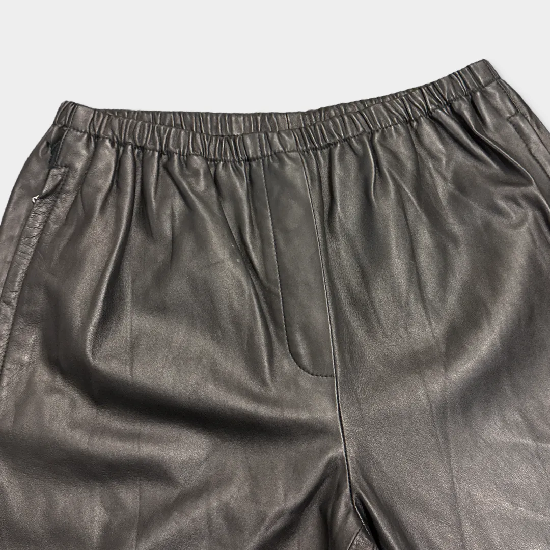 3.1 Phillip Lim Women's Black leather Jogger Pants