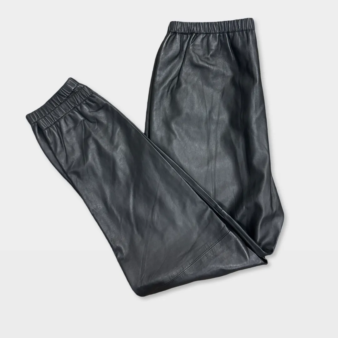 3.1 Phillip Lim Women's Black leather Jogger Pants