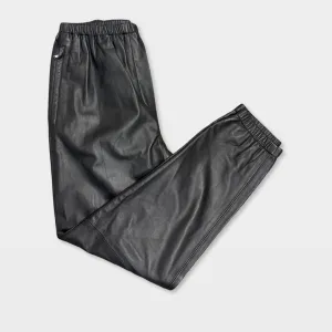 3.1 Phillip Lim Women's Black leather Jogger Pants