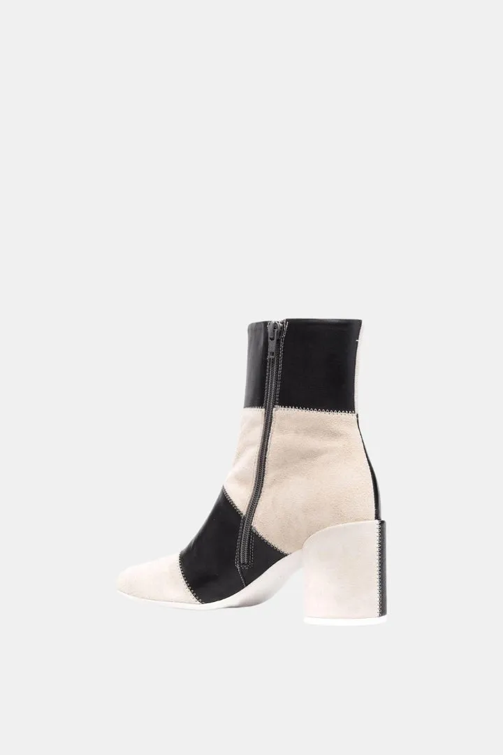 Ankle Boots Checkered Effect