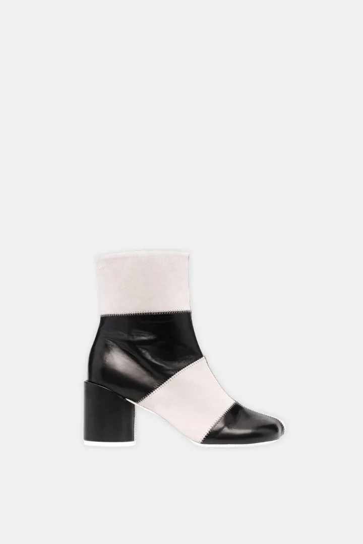 Ankle Boots Checkered Effect