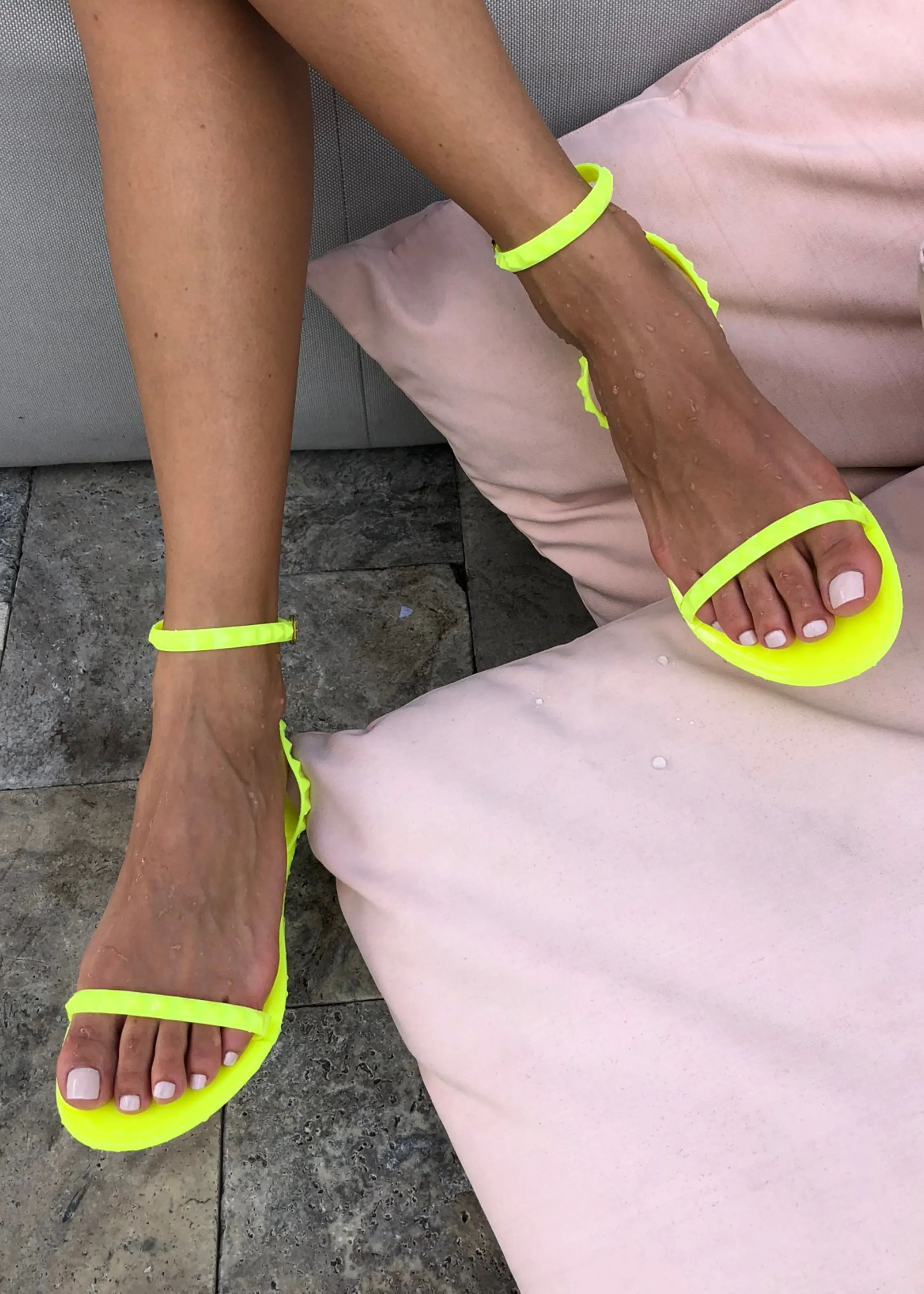 Aria Neon Yellow Sandal