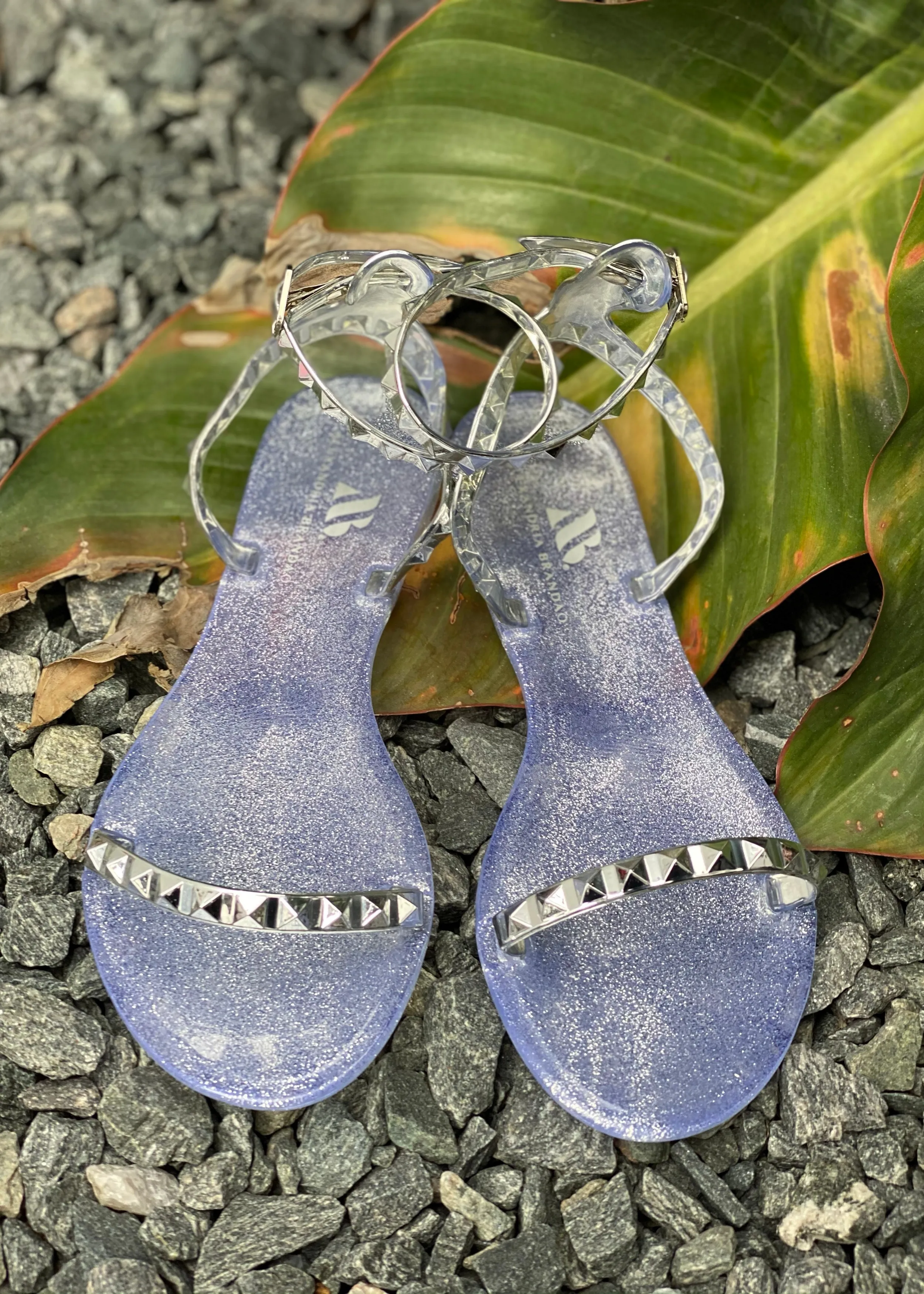 Aria Women's Silver Jelly Sandals