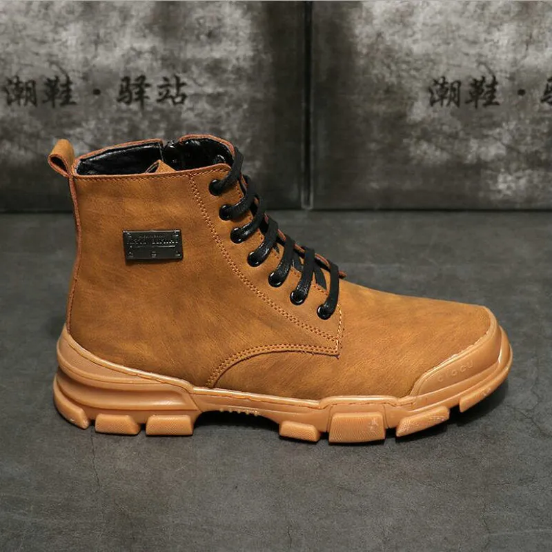 Basic Vintage Martin Style Men Casual Boots