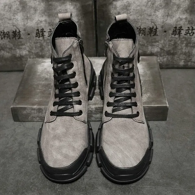 Basic Vintage Martin Style Men Casual Boots