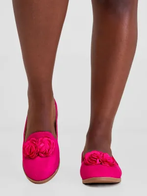 Be Unique Timeless Flowerhead Loafers - Fuschia