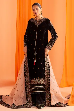 Black Embroidered Shirt & Dupatta