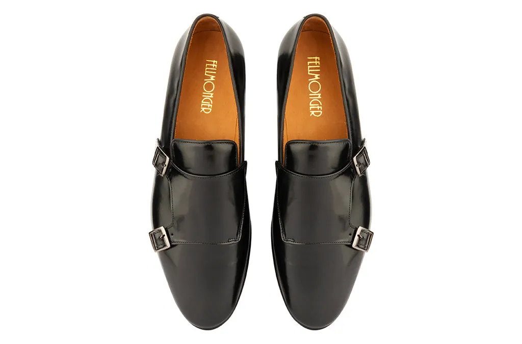 Black Sleek Double Monk straps