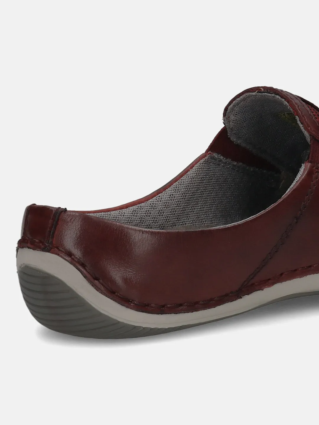 bugatti Dark Red Premium Leather  Slip On