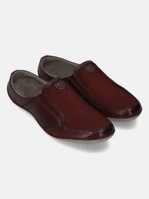 bugatti Dark Red Premium Leather  Slip On