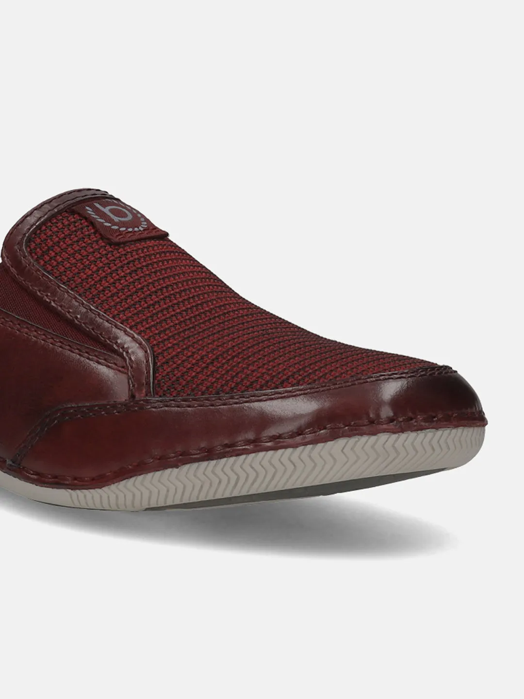 bugatti Dark Red Premium Leather  Slip On