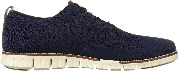 Cole Haan Zerogrand Stitchlite Oxfords Marine/Ivory Lace Up Knit Sneakers Wide