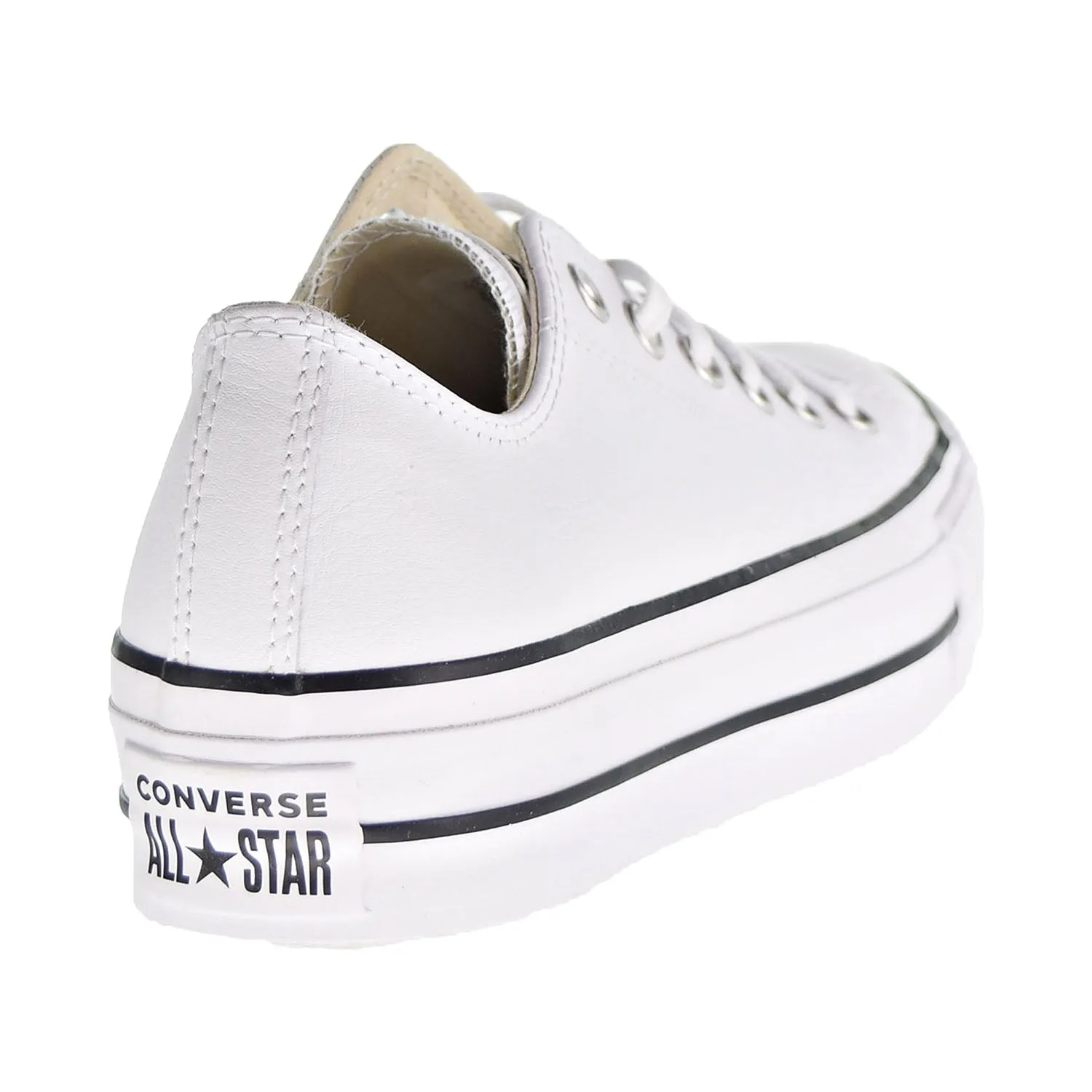 Converse Chuck Taylor All Star Platform Leather Low Top Women's Shoes White