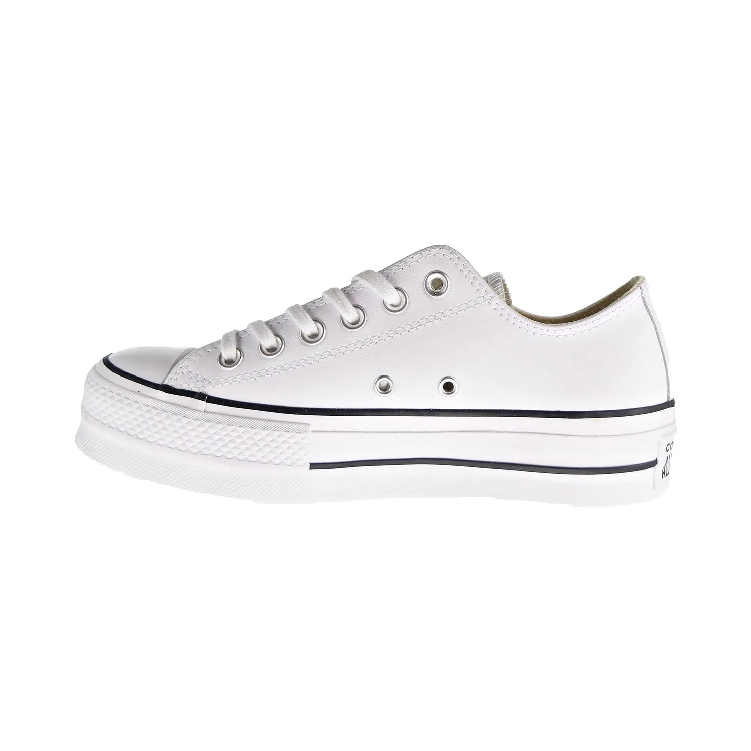 Converse Chuck Taylor All Star Platform Leather Low Top Women's Shoes White