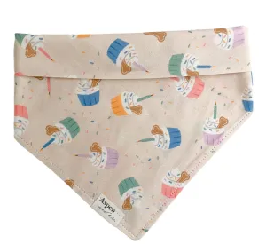 Cupcake Party -Dog Bandana- (Add on Embroidered Name Available)