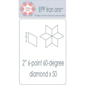EPP Iron Ons - 2" 60° Diamonds - 50 pieces