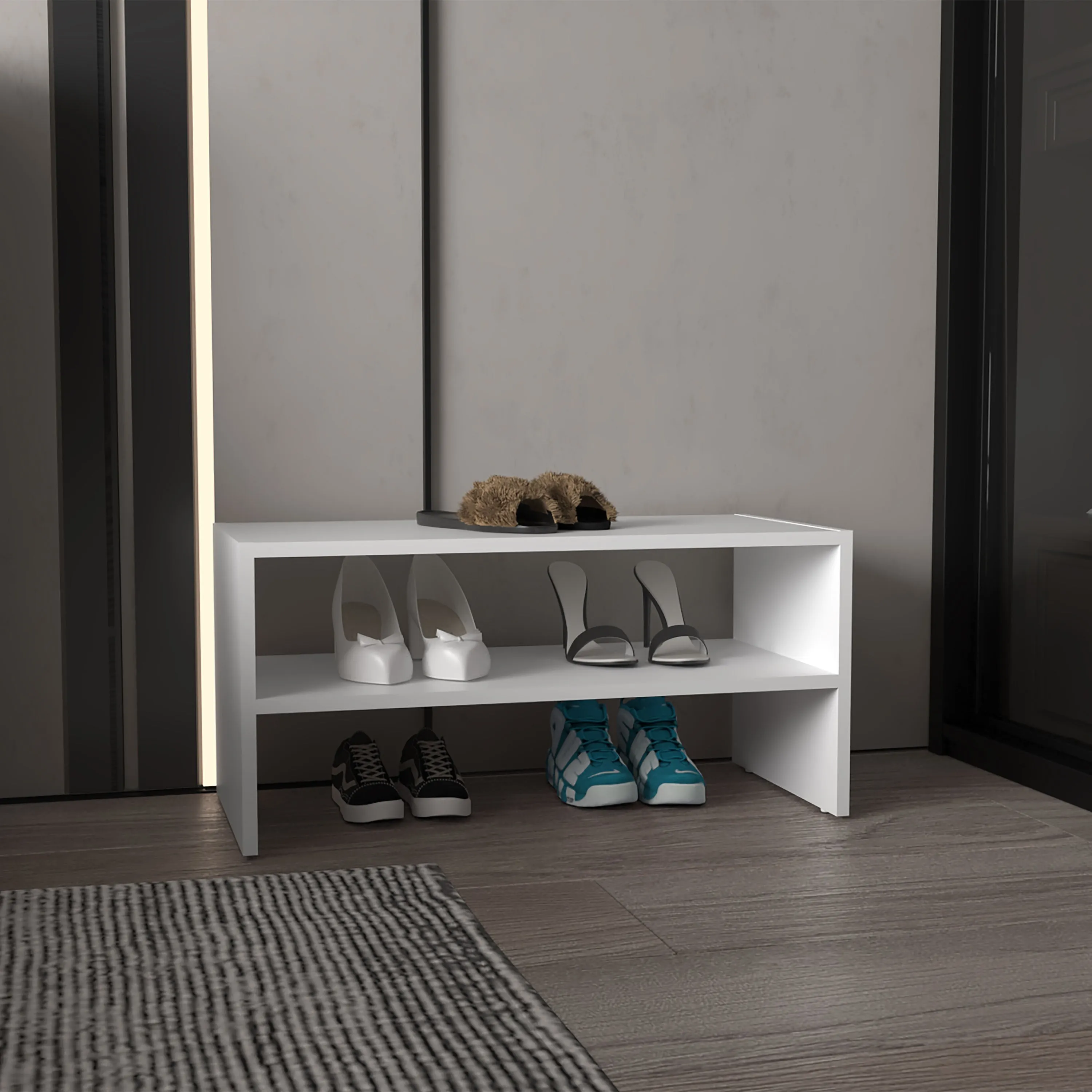 Ferry Shoe Rack with 2 Shelves