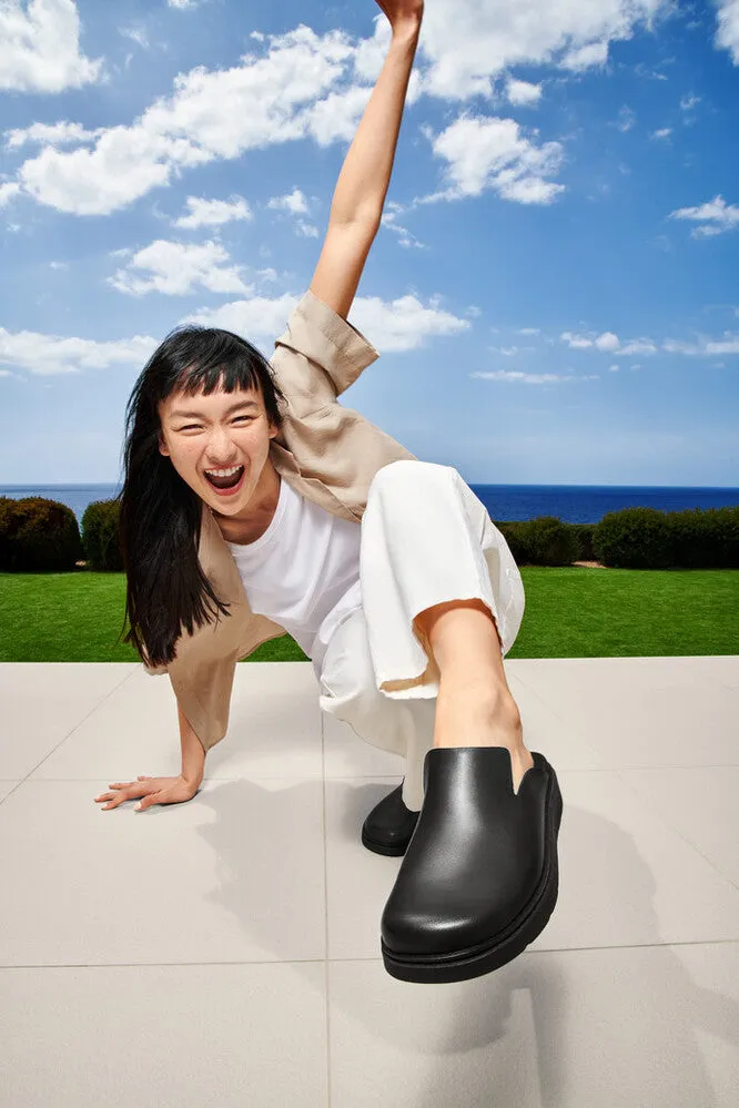 FitFlop Gen-FF Leather Mules Black