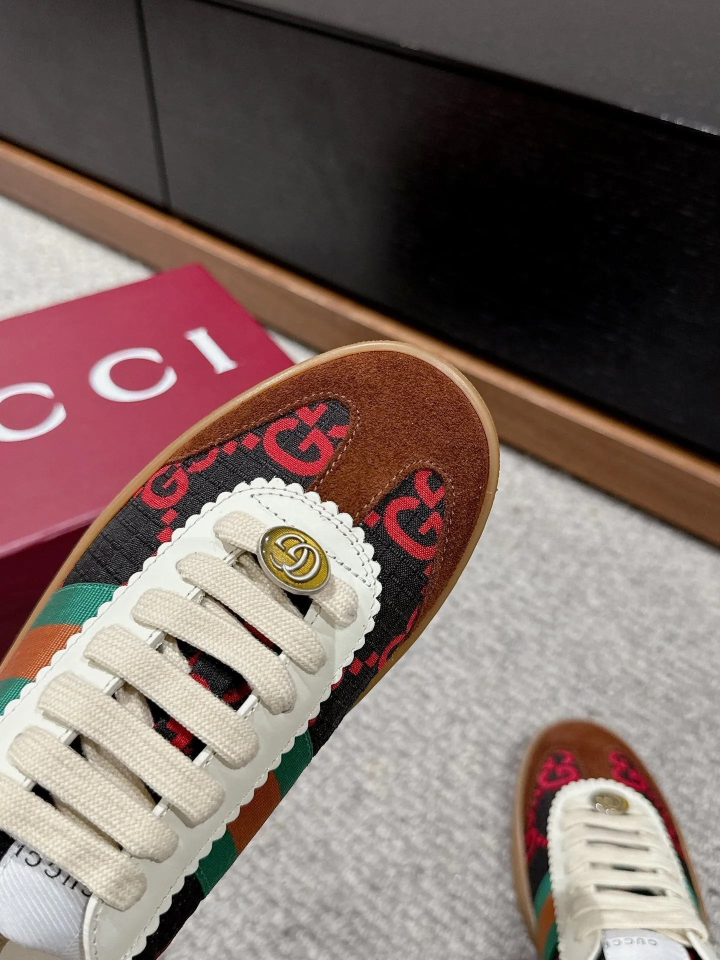 GG & ADIDAS SNEAKER BROWN FABRIC