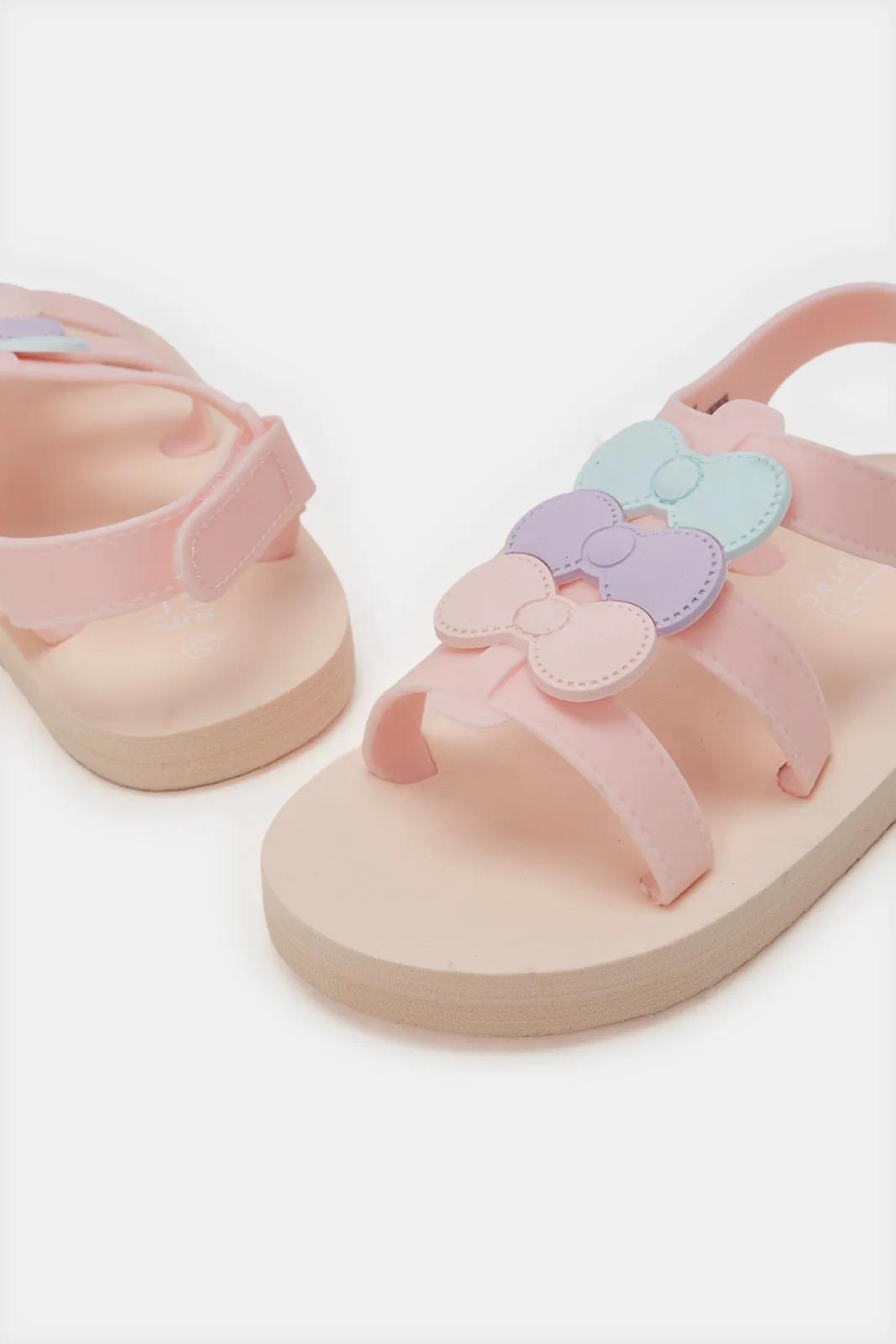 Girls Pink Bow Sandal