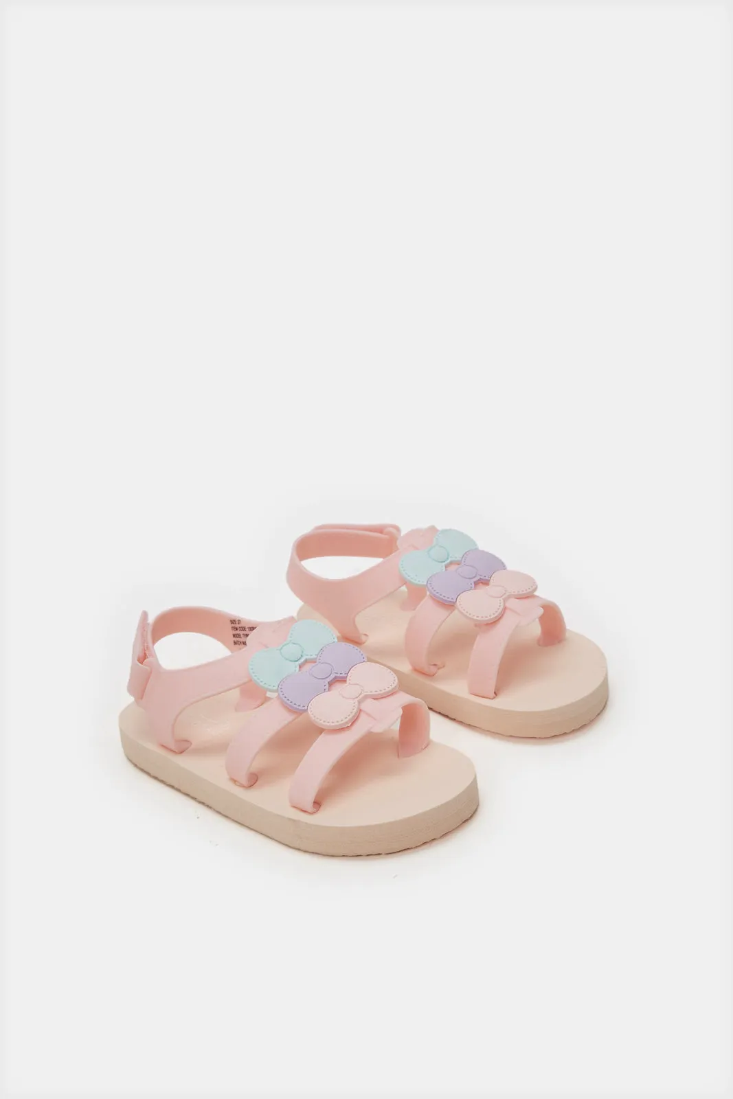 Girls Pink Bow Sandal