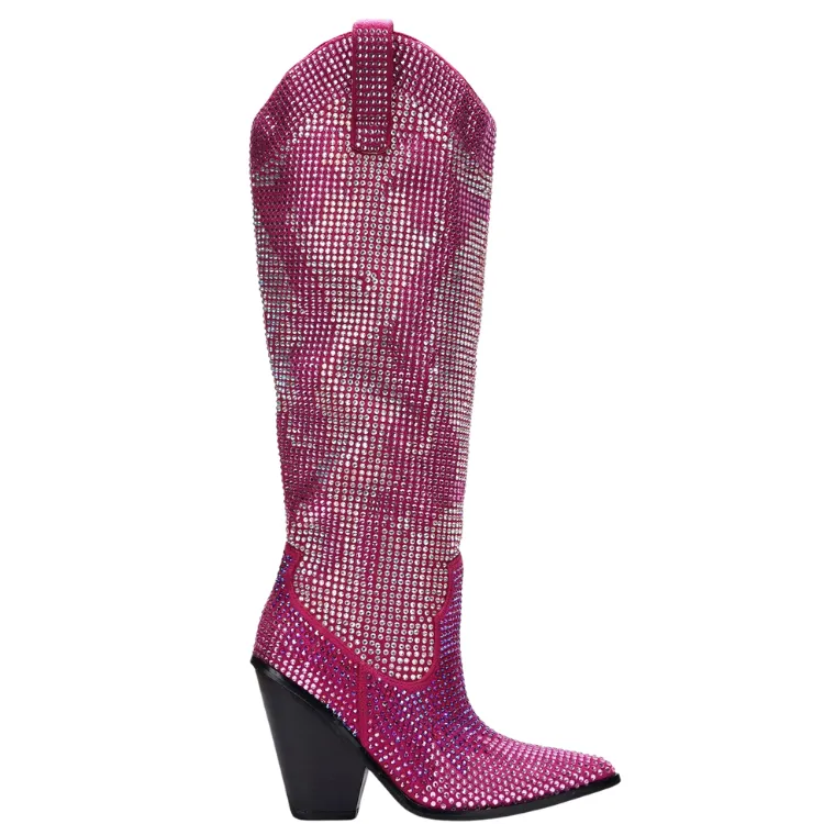 Glitter Galore Bling Silver Boots