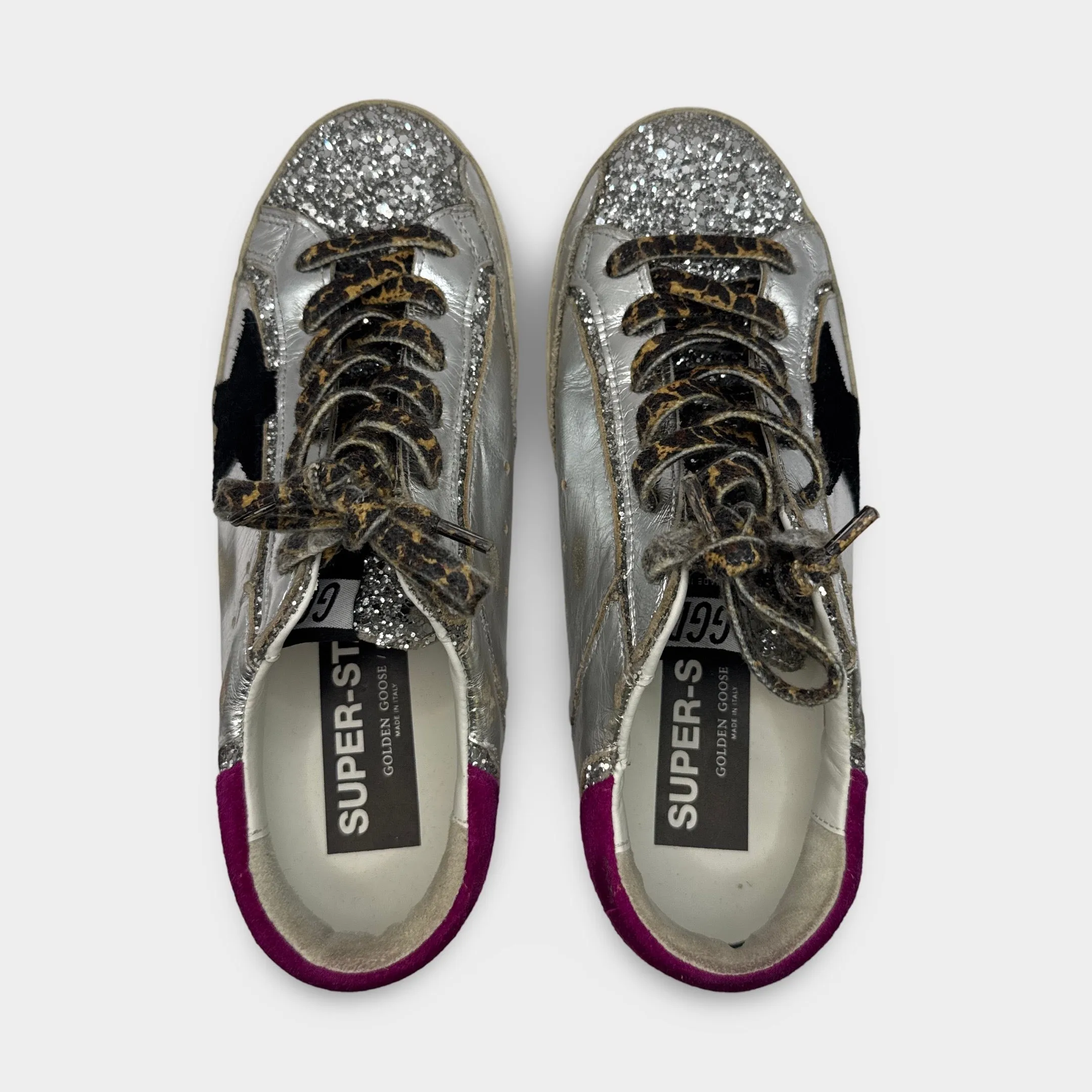 Golden Goose Women's Silver Glitter Sneakers