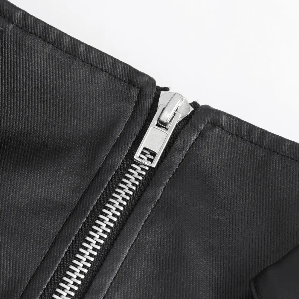 Gothic Black Kilt with Chains and Metal Details