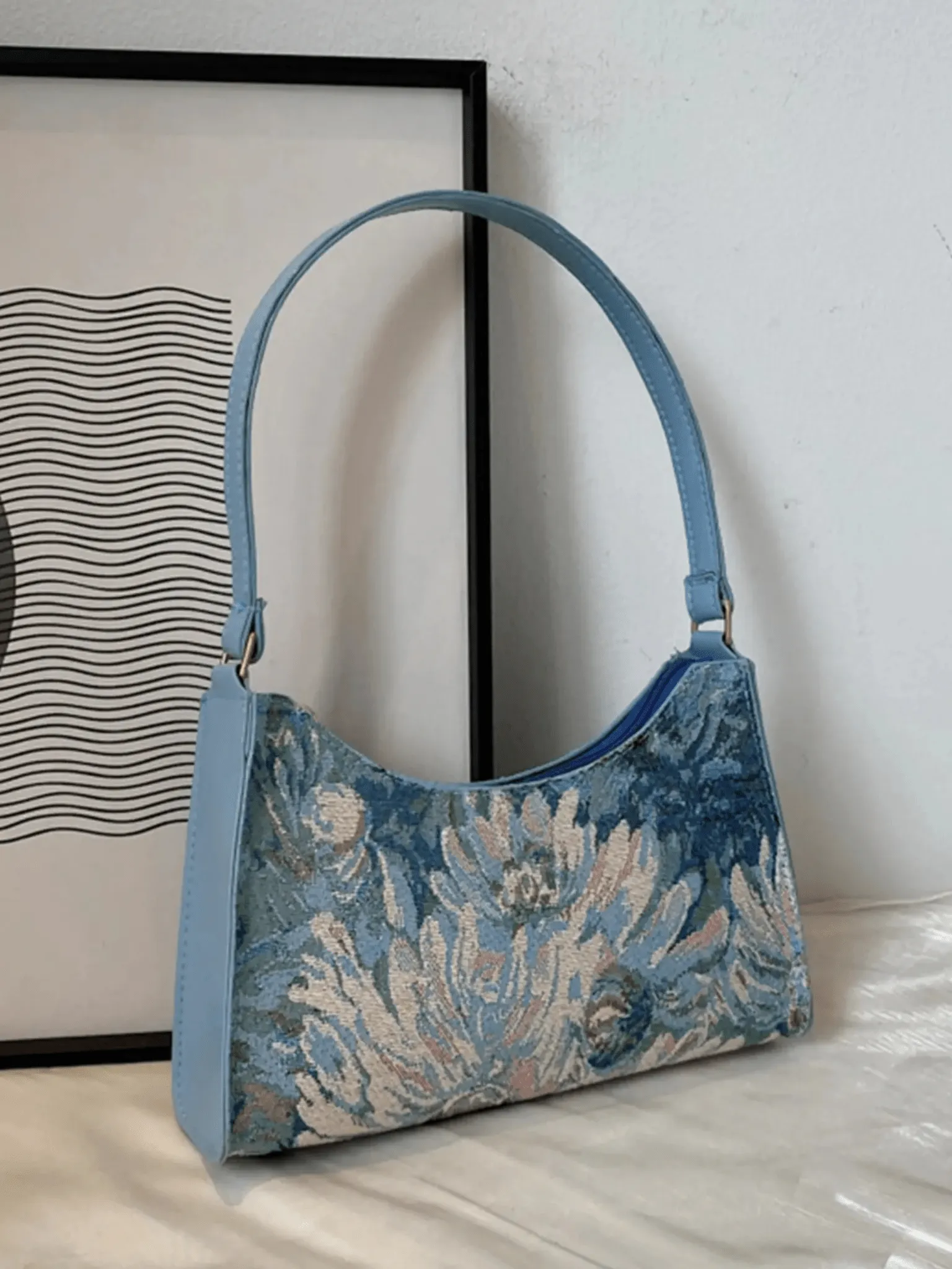 Iris | Artistic Floral Shoulder Bag