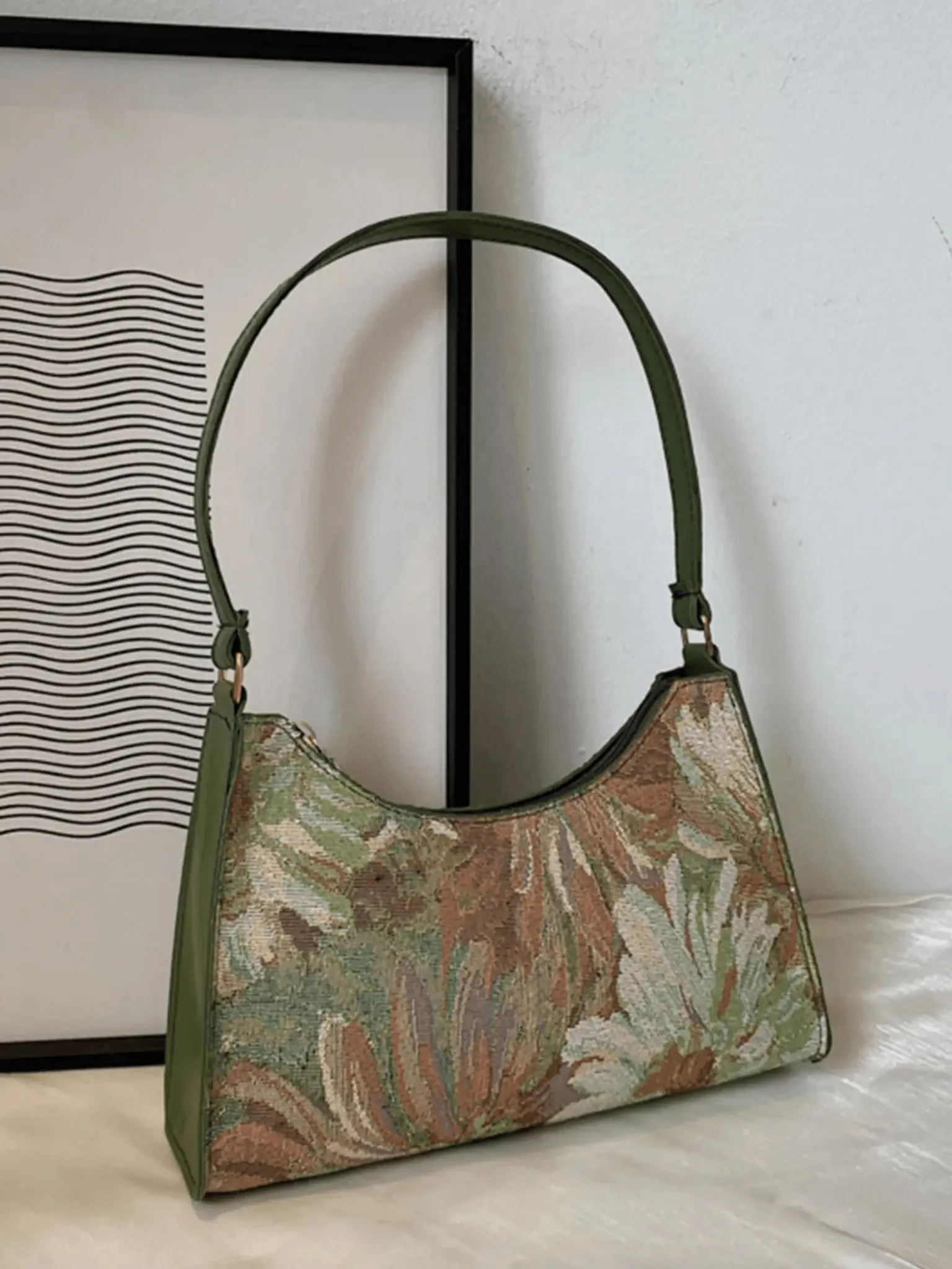 Iris | Artistic Floral Shoulder Bag