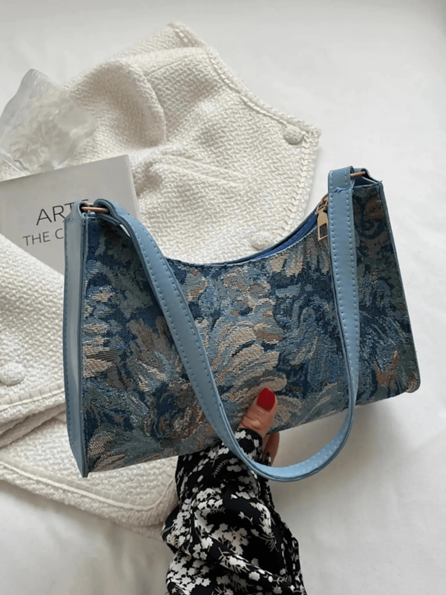 Iris | Artistic Floral Shoulder Bag