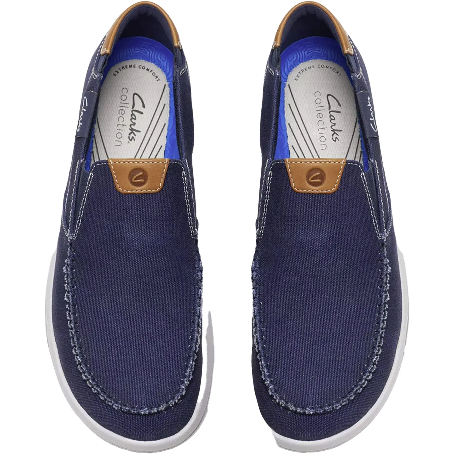 Men's Clarks Cloudsteppers Driftlite Step Navy Combi Synthetic