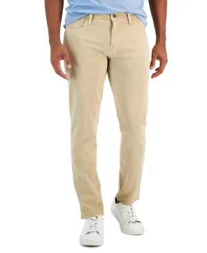 Michael Kors Mens Slim Straight Fit Parker Jeans Acid Wash 33 x 30 Beige Tan