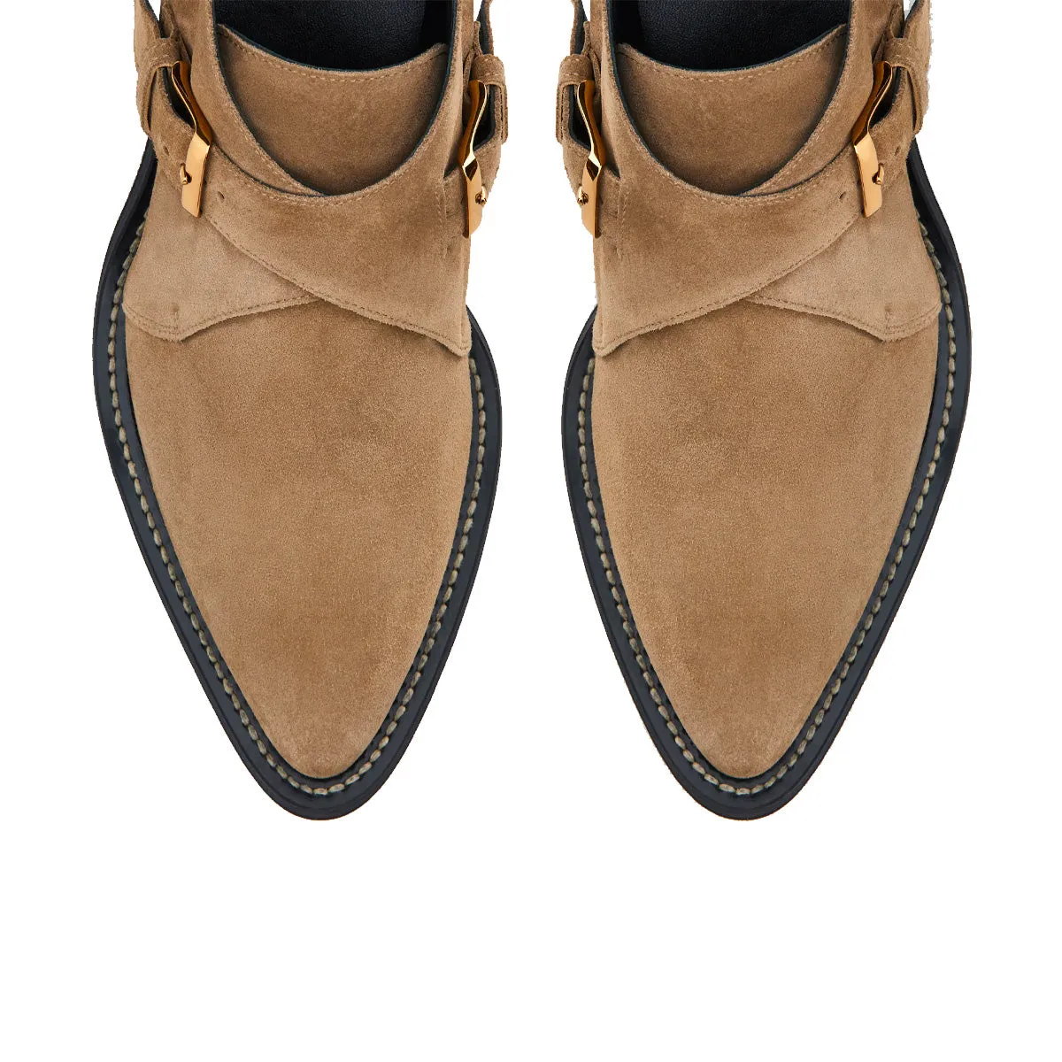 Monkstraps Boots in Suede