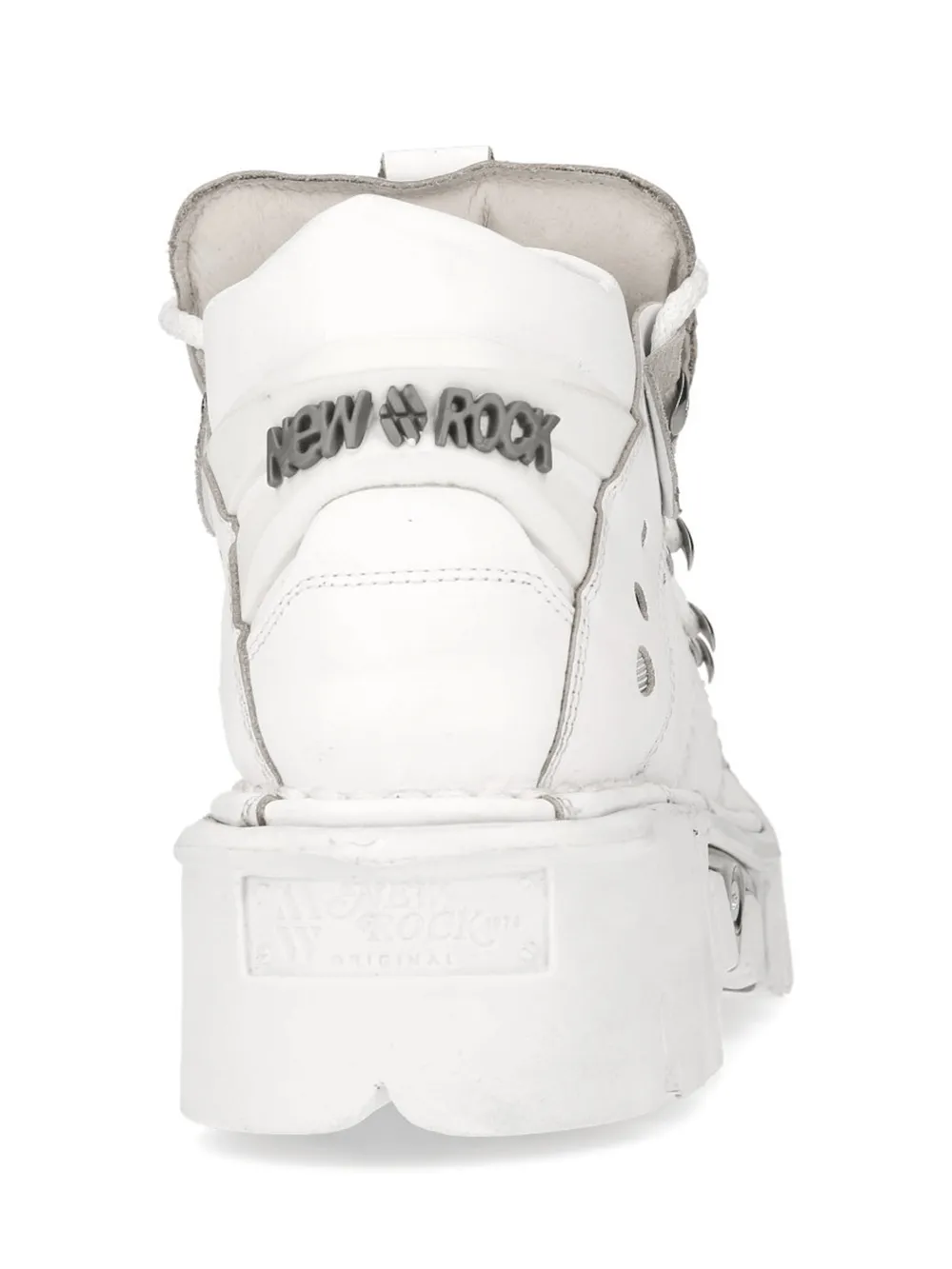 NEW ROCK White Gothic Punk Swag Shoes with Metal Accents