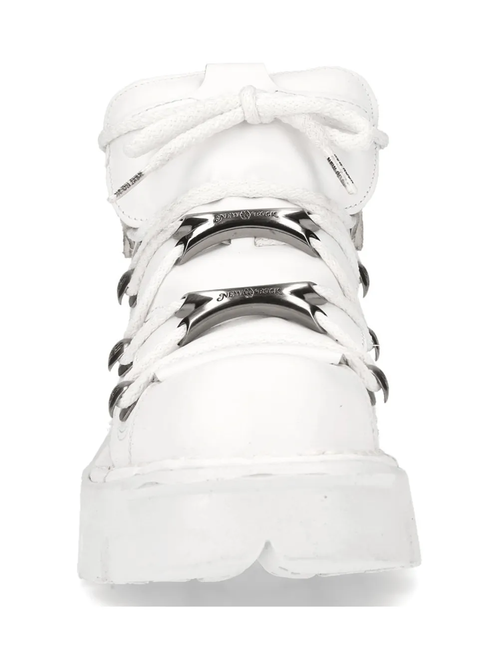NEW ROCK White Gothic Punk Swag Shoes with Metal Accents