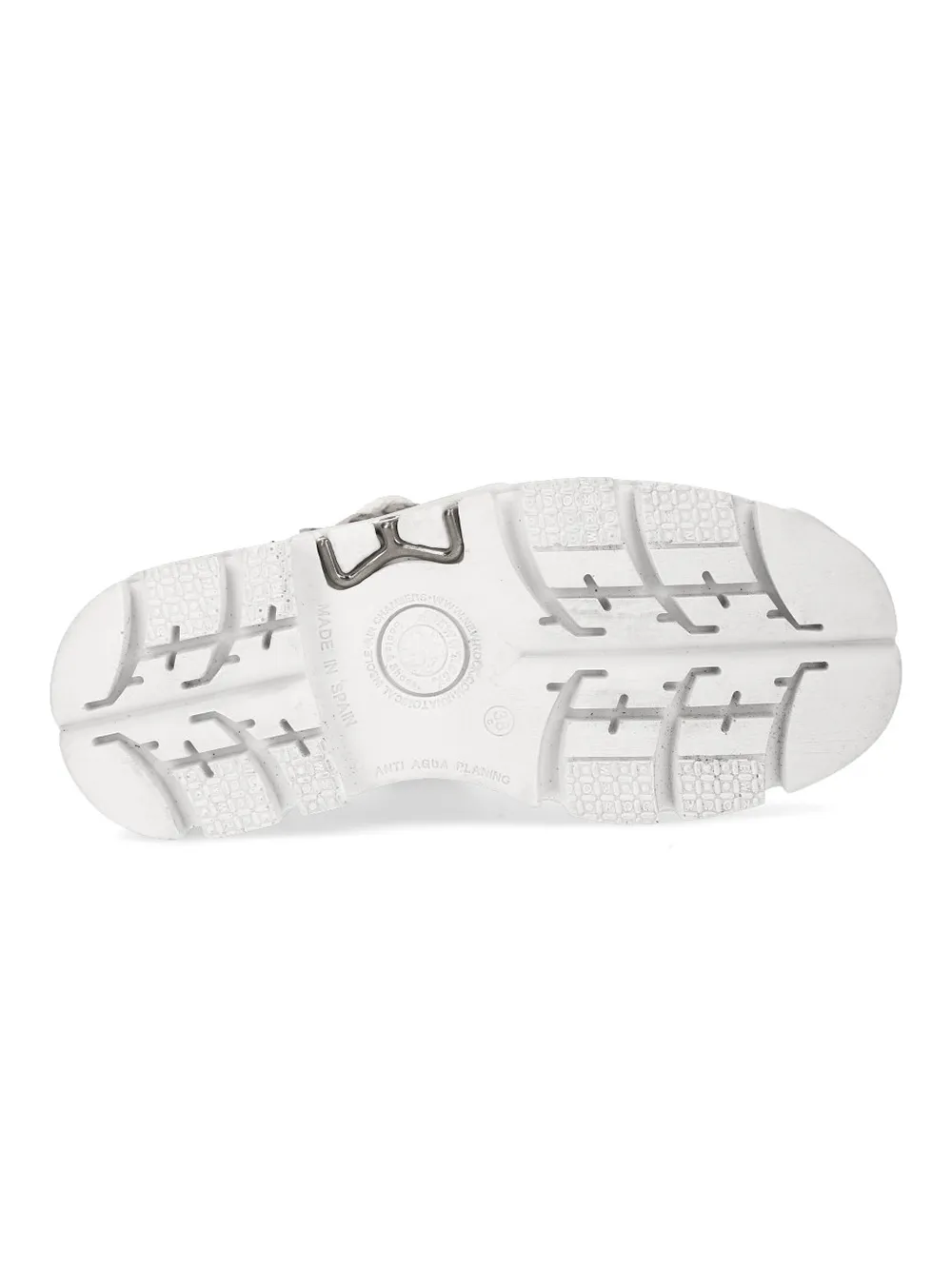 NEW ROCK White Gothic Punk Swag Shoes with Metal Accents