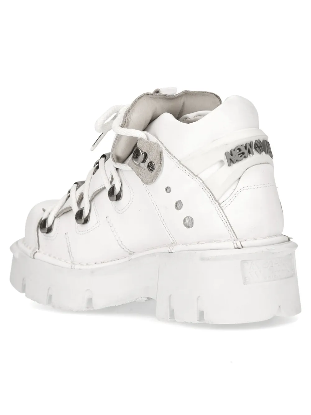 NEW ROCK White Gothic Punk Swag Shoes with Metal Accents