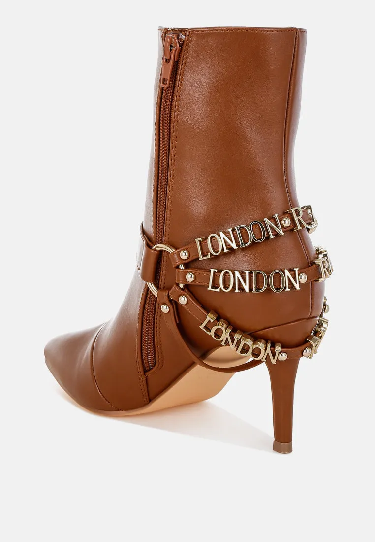 Nicene Harness Detail Stiletto Boots