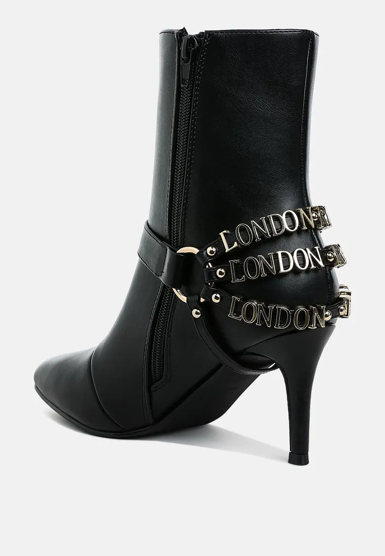 Nicene Harness Detail Stiletto Boots