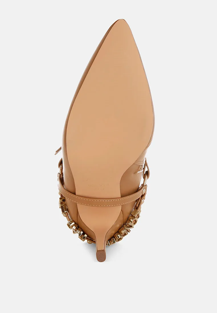 Nicene Harness Detail Stiletto Boots