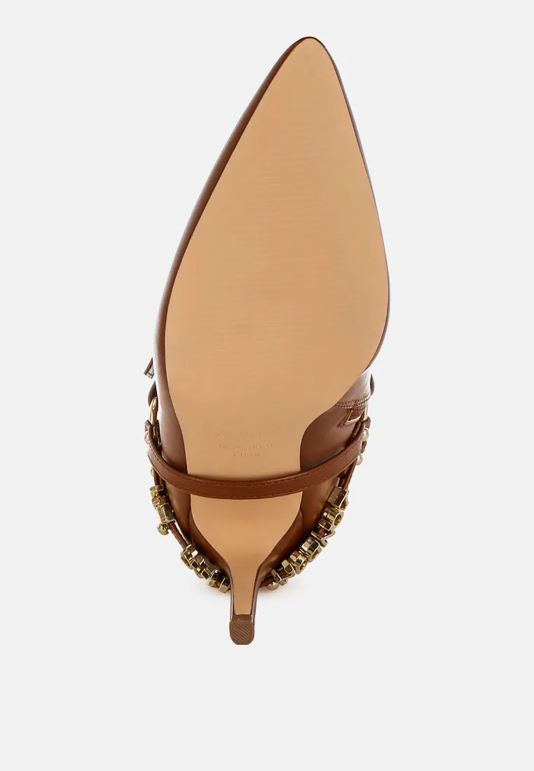 Nicene Harness Detail Stiletto Boots