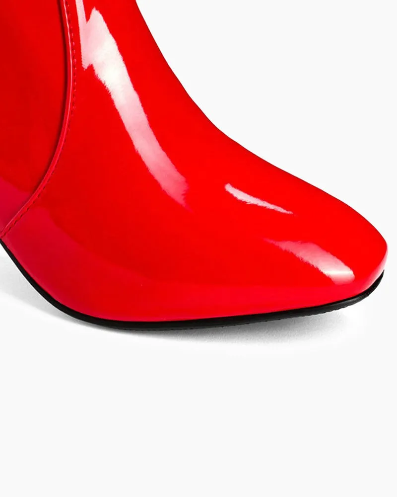 Patent Leather Knee High Long boots