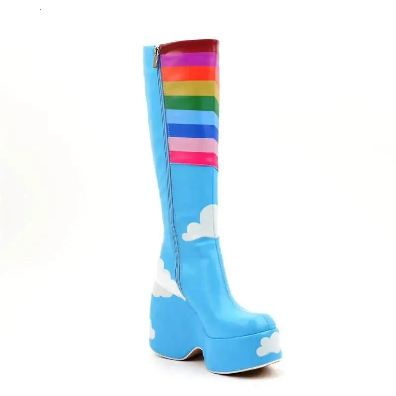Rainbow Disco Boots