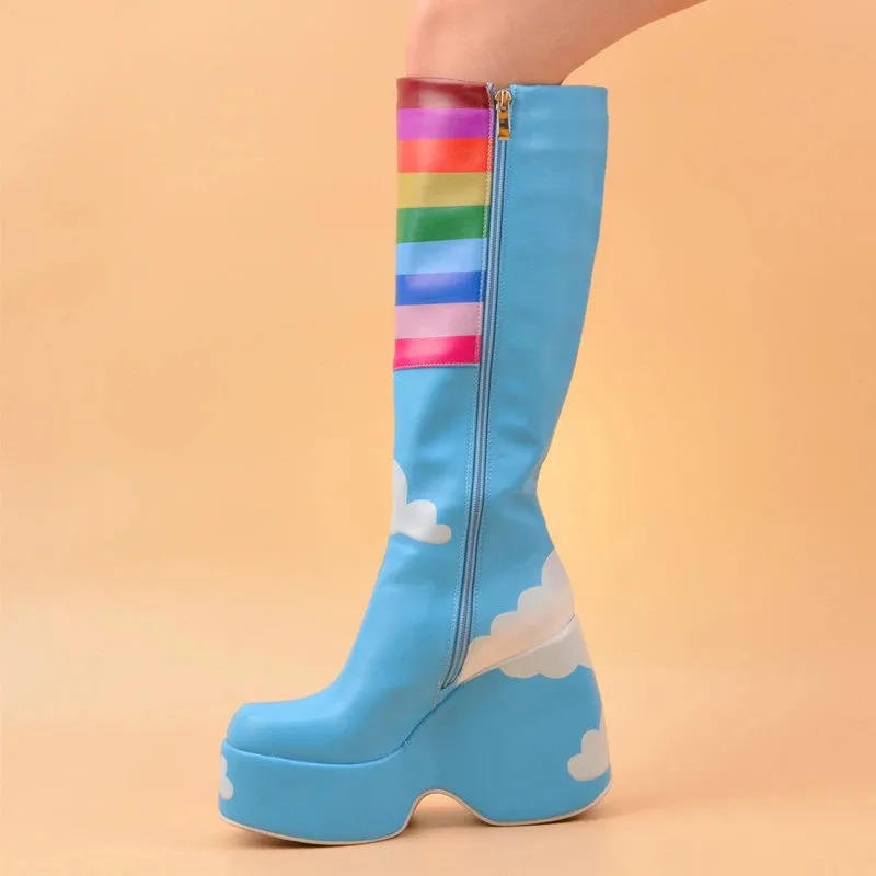 Rainbow Disco Boots