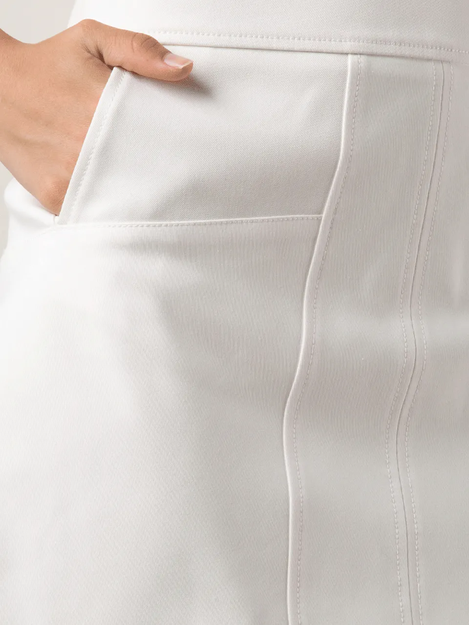 Seamed Tech Mini Skirt