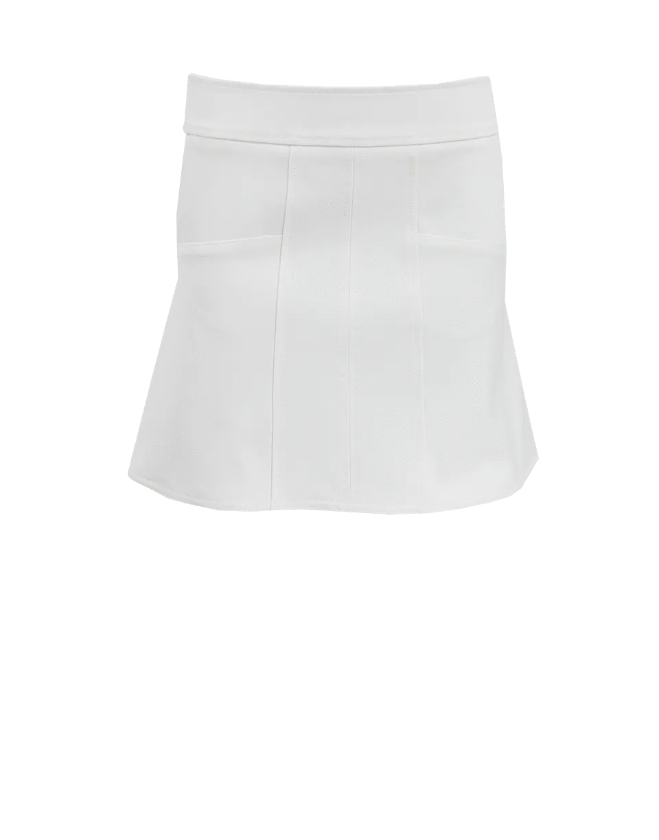 Seamed Tech Mini Skirt