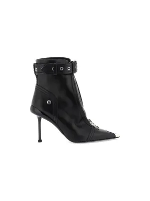Slash Biker Leather Ankle Boots