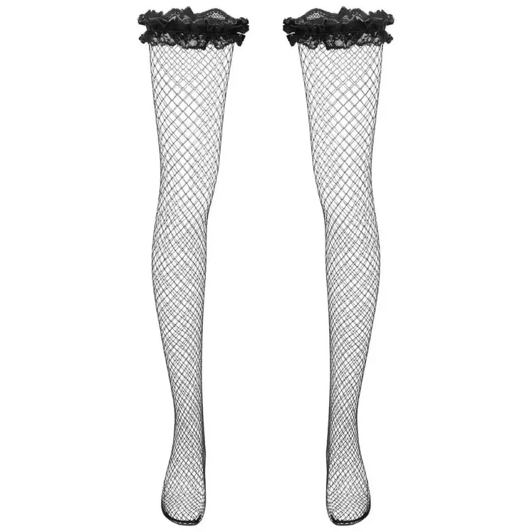 Solid Color Lace Long Tube Stockings Socks