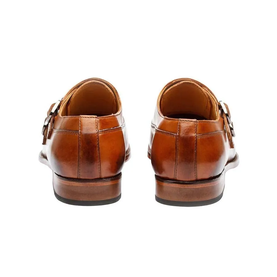 Tan Captoe Side Buckle Monk Straps